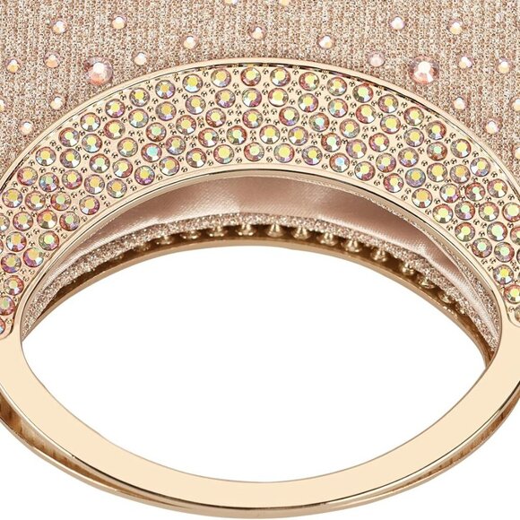 Dexmay Rhinestone Clutch Handbag with Crystal Handle for Wedding Party Elegant C - Picture 6 of 7